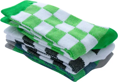 Vista 7 de Calcetines tobilleros de algodón a cuadros para niñas y niños pequeños unisex