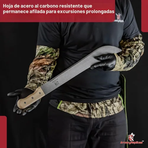 Vista 4 de Armory Replicas Cuchillo de machete de espiga completa - Herramienta multiusos para acampar al aire libre