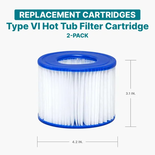 Vista 3 de Bestway SaluSpa - Cartucho de filtro de repuesto para spa, cartucho de filtro de bañera de hidromasaje tipo VI, compatible con balnearios inflables