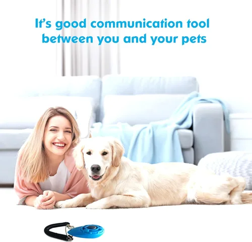 Vista 6 de MODUS Clicker de entrenamiento de mascotas para perros – Clicker con correa ajustable para la muñeca – Clicker de refuerzo positivo para perros, Azul