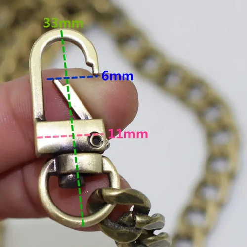 Vista 3 de Model Worker Cadena plana de hierro de 8 pulgadas – Cadena plana de hierro DIY Cadena de bolso Cadenas Accesorios Correas de monedero Correa