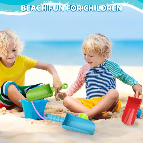 Vista 4 de Dilabnba Palas grandes de arena de playa de 9 pulgadas, juguetes para niños y adultos, pala de arena sólida de 9 pulgadas para niños pequeños
