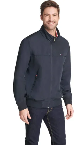 Vista 5 de Tommy Hilfiger Chaqueta bomber de memoria sintética de rendimiento para hombre