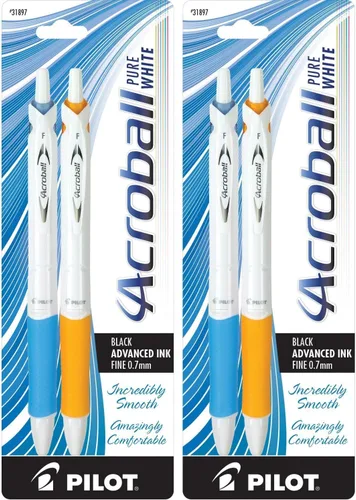 Vista 11 de Bolígrafo retráctil de tinta híbrida Acroball, de Pilot , Random Color Accents Paquete de 2