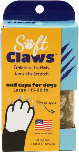 Vista 14 de Almohadillas blandas para uñas para perros con diseño antideslizante fabricadas en EE. UU. - 40 cubiertas de uñas para perros para una protección