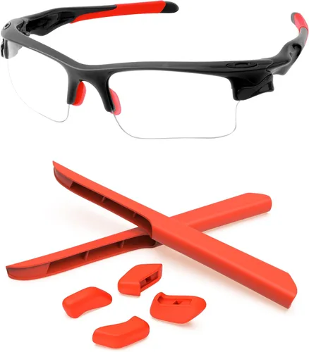 Vista 8 de Piezas de nariz de repuesto y calcetines de oreja Kits de goma para Oakley Fast Jacket OO9097/Fast Jacket XL OO9156 Negro