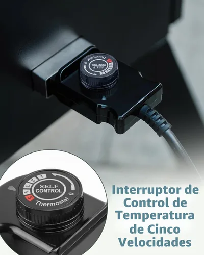 Vista 5 de Cable de sonda de termostato ajustable para fumadores Masterbuild, cable de alimentación con control de termostato para fumadores eléctricos