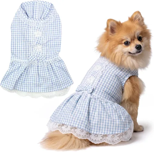 Vista 134 de Parisian Pet Chambray - Vestido para perro - Ligero sin mangas para perro, niña, talla XS Chambray en general