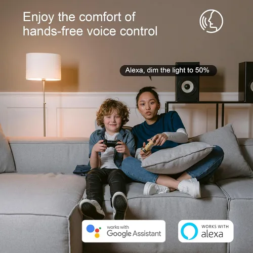 Vista 5 de Interruptor de luz inteligente WiFi de 3 vías, en la pared, no requiere concentrador, compatible con Alexa y Google Home (WF31S)