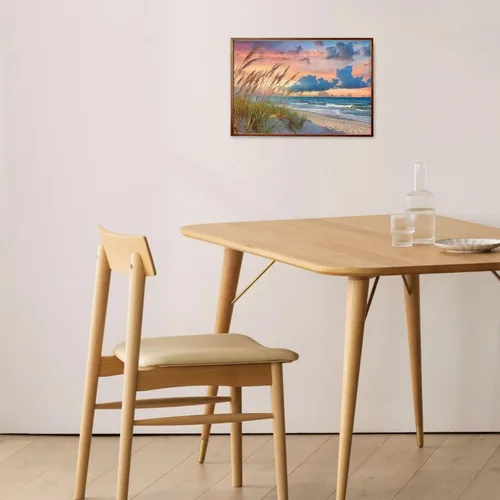 Vista 8 de Rompecabezas para adultos de 300 piezas, rompecabezas de playa, puesta de sol, formación de madera, arte de pared, imágenes para sala de estar