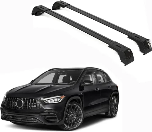 Vista 25 de ERKUL Barras transversales de techo para Mercedes Benz GLE (V167) 2019-2026 Barras transversales de aluminio con bloqueo antirrobo para techo Negro