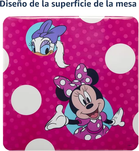 Vista 6 de Jakks Pacific Minnie Jr - Juego de mesa de actividades con una silla, verde azulado y rojo