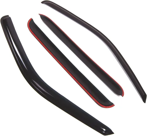 Vista 2 de Visor de ventana compatible con Ford Excursion 2000-2002, DGWV2-507, deflector de montaje exterior, protector de lluvia, humo oscuro, juego de 4