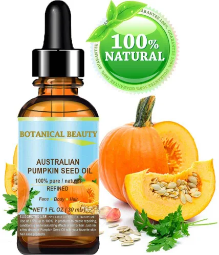 Vista 2 de Aceite de semilla de calabaza australiano 100% puro natural refinado aceite portador prensado en frío 1 fl oz.- 1.0 fl oz. para cara, piel, cabello