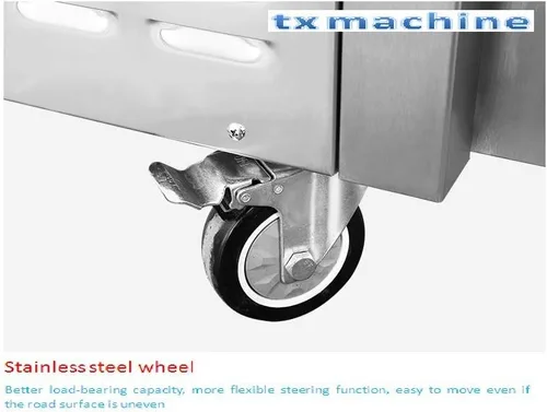 Vista 7 de TXMACHINE® Máquina de helado suave, máquinas comerciales de helados, 3 sabores diferentes, máquina de helado vertical con panel de limpieza