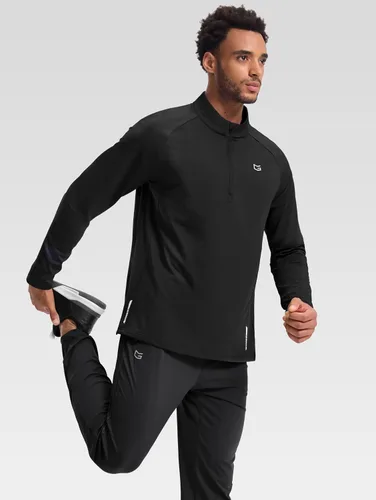 Vista 7 de G Gradual Camisa de golf atlética de manga larga con cremallera de forro Negro