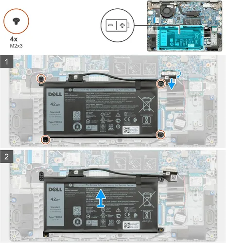 Vista 4 de DELL YRDD6 11.4V 42Wh Batería para Dell Inspiron 3493 3582 3583 3584 3593 3793 5480 5482 5485 5488 5491 5493 5585 5590 55990 5599 1 5599 3 5594