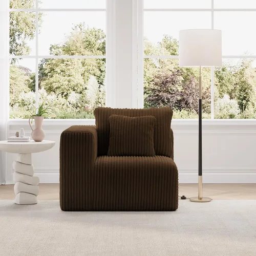 Vista 23 de Novilla - Sofá biplaza modular de 70.8 pulgadas, sofá modular de espacio pequeño, moderno sofá de nube con soporte Smarts Coil®, sofá seccional sin