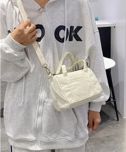 Vista 2 de Bolsos cruzados para mujer, bolsos de pana estilo hobo para el hombro, bolsos cruzados, carteras, bolso pequeño 2023
