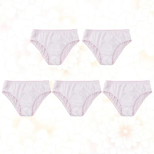 Vista 8 de EXCEART 5pcs Ropa Interior De Algodón Desechable Para Mujer Ropa Interior De Viaje Bragas De Corte Alto Calzoncillos Postparto Ropa