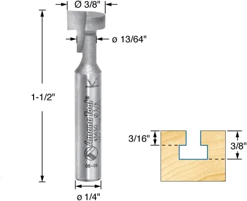 Vista 2 de Amana Tool - 45650 Agujero con punta de carburo 3/8 de diámetro x 3/8 x 1/4" vástago