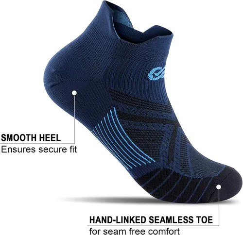 Vista 4 de PAPLUS Ankle Compression Sock for Men and Women 246 Pairs, Low Cut Compression Running Sock with Ankle Support
