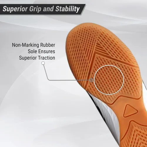 Vista 4 de Vizari Tesoro - Tenis de fútbol para interiores para hombres y mujeres, parte superior sintética ligera con costuras en relieve, suela de goma que