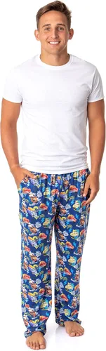 Vista 2 de Disney - Pantalones de pijama para dormir con diseño de Cars para hombre, personajes de película, relámpago, McQueen Mater, Sally Carrera, Luigi