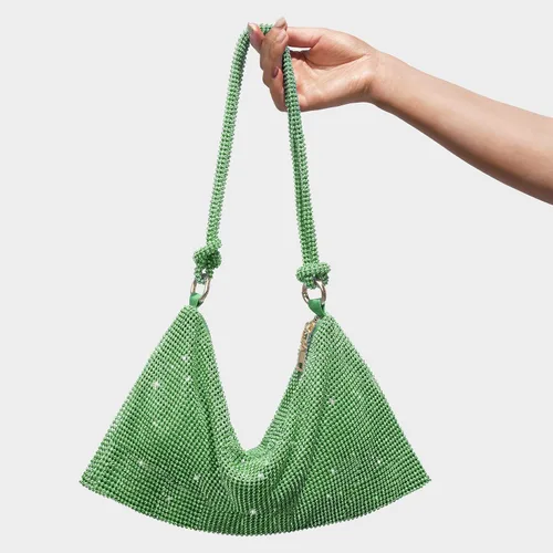 Vista 2 de SWEETV Bolso de noche para mujer, bolso de mano con diamantes de imitación para formalbodacóctelbaile de graduaciónfiestaclub, bolsas Hobo