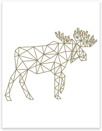 Vista 12 de Andaz Press Colección de arte geométrico para pared de origami, impresión minimalista en blanco y negro, oso, 8.5 x 11 pulgadas, paquete de 1