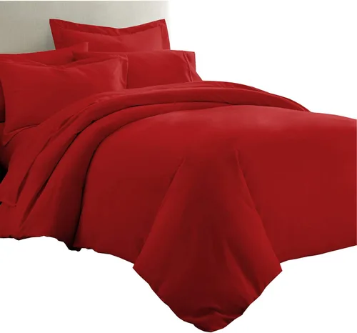 Vista 12 de Royal Tradition Juego de ropa de cama de viscosa de bambú sólido de 7 piezas, funda de edredón y fundas de almohada con sábanas, color beige