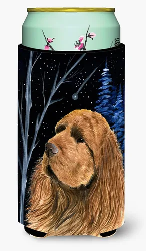 Vista 241 de Caroline's Treasures SS8447CC Starry Night English Bulldog - Enfriador para latas o botellas, lavable, funda plegable con aislamiento para bebidas