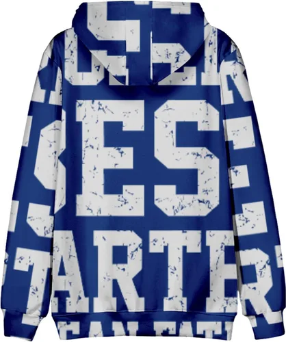 Vista 3 de Sudaderas con capucha de Navidad para hombre, grandes y altas, de algodón, ligera, gráfica, fea, de Navidad, sudadera suave personalizada