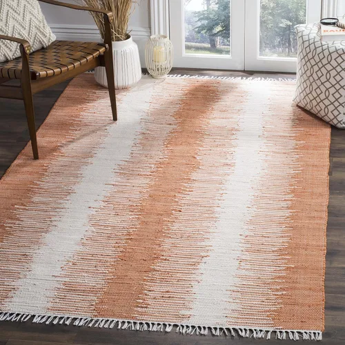 Vista 14 de Alfombra de algodón tejido a mano, color azul. Colección Montauk MTK751A, de Safavieh, Algodón, Azul