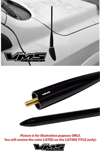 Vista 4 de VMS Racing Antena de pico de 9 pulgadas en aluminio Billet negro compatible con Ford F150 F250 F350 F450 F550 F650 1997-2025