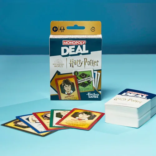 Vista 6 de Monopoly Deal: Juego de cartas de Harry Potter Juegos familiares para niños y adultos A partir de 8 años 2 a 5 jugadores 15 minutos