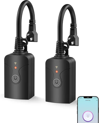 Vista 11 de HBN - Interruptor de salida de enchufe inteligente WiFi para exteriores, compatible con Alexa y Google Assistant, 2,4 GHz
