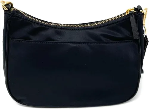 Vista 8 de Tory Burch Mini Hobo de Nylon Web en Negro, Negro