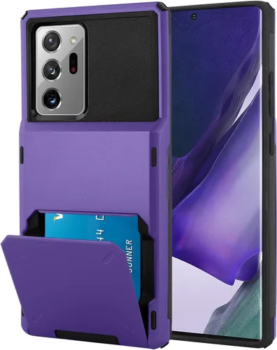 Vista 20 de Funda tipo cartera para Samsung Galaxy S22 con ranura para 2 tarjetas de crédito Funda a prueba de golpes Hybrid Heavy Duty Protection Armor Funda