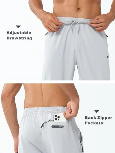 Vista 6 de NORTHYARD Pantalones deportivos para correr para hombre, pantalones de gimnasio ligeros, pantalones de correr con dobladillo abierto
