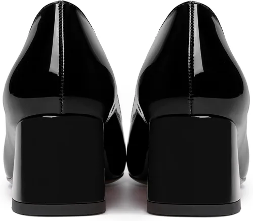 Vista 4 de NUMALEO Zapatos de tacón bajo grueso con punta redonda para mujer, de 2 pulgadas