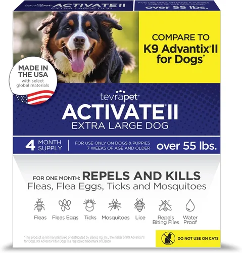 Vista 10 de TevraPet Activate II Prevención de pulgas y garrapatas para perros, 4 unidades, perros pequeños de 4 a 10 libras, gotas tópicas, tratamiento