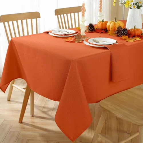 Vista 15 de SASTYBALE Juego de 4 servilletas de lino sintético, sin arrugas, lavables, de tela suave, texturizada, para comedor, cena, fiesta, boda, vacaciones