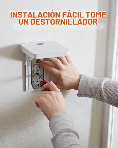 Vista 6 de Estante Echogear para tomas estándar - Almacenamiento de cables integrado y espacio para enchufes voluminosos - Instalación rápida con herrajes