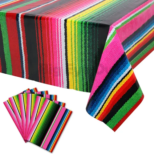 Vista 9 de Mantel de fiesta mexicana con diseño de búho de ojo grande, decoración de fiesta de cumpleaños, mantel de plástico desechable México, suministros