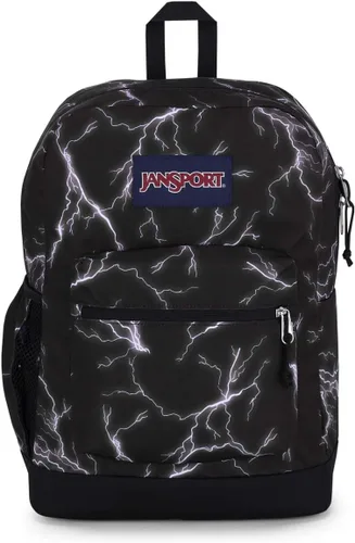 Vista 45 de JanSport Cross Town Plus - Mochila con compartimento principal grande, bolsillo lateral para botella de agua, funda acolchada para laptop de 15