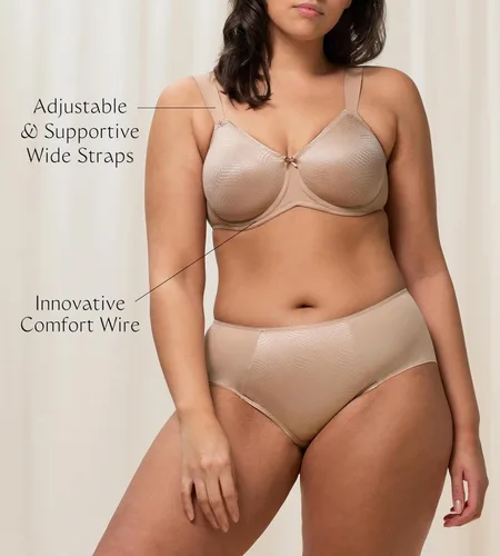 Vista 5 de Triumph Sujetador minimizador esencial para mujer, brasier de cobertura completa premium con varilla, disponible en tallas grandes