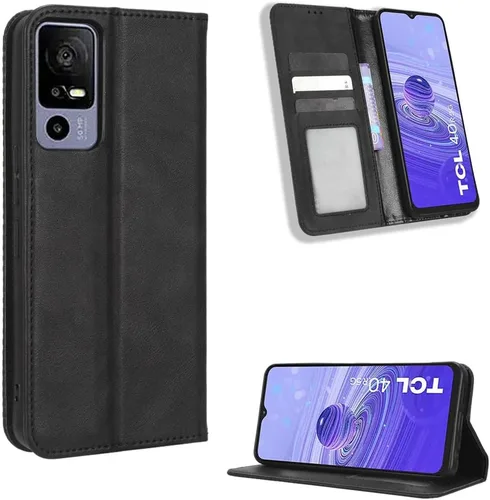 Vista 24 de Funda para BLU Bold N2, funda de piel sintética para BLU Bold N2, funda para BLU Bold N2 5G N0050UU Funda de piel sintética negra Negro