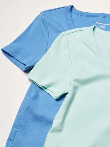 Vista 2 de Tienda Essentials - Camiseta de manga corta con cuello en V para mujer 2 piezas