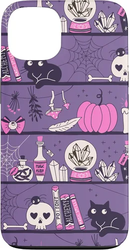 Vista 7 de iPhone 16 Vintage Witchy Magical Witch Tool box Cute Halloween Purple Case
